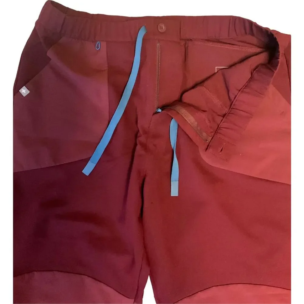 NWOT Figs Limited Edition Disney Cargo Scrub Pants In Burgundy RARE Men’s Medium
